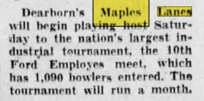 The Maples - Mar 13 1954 Article (newer photo)